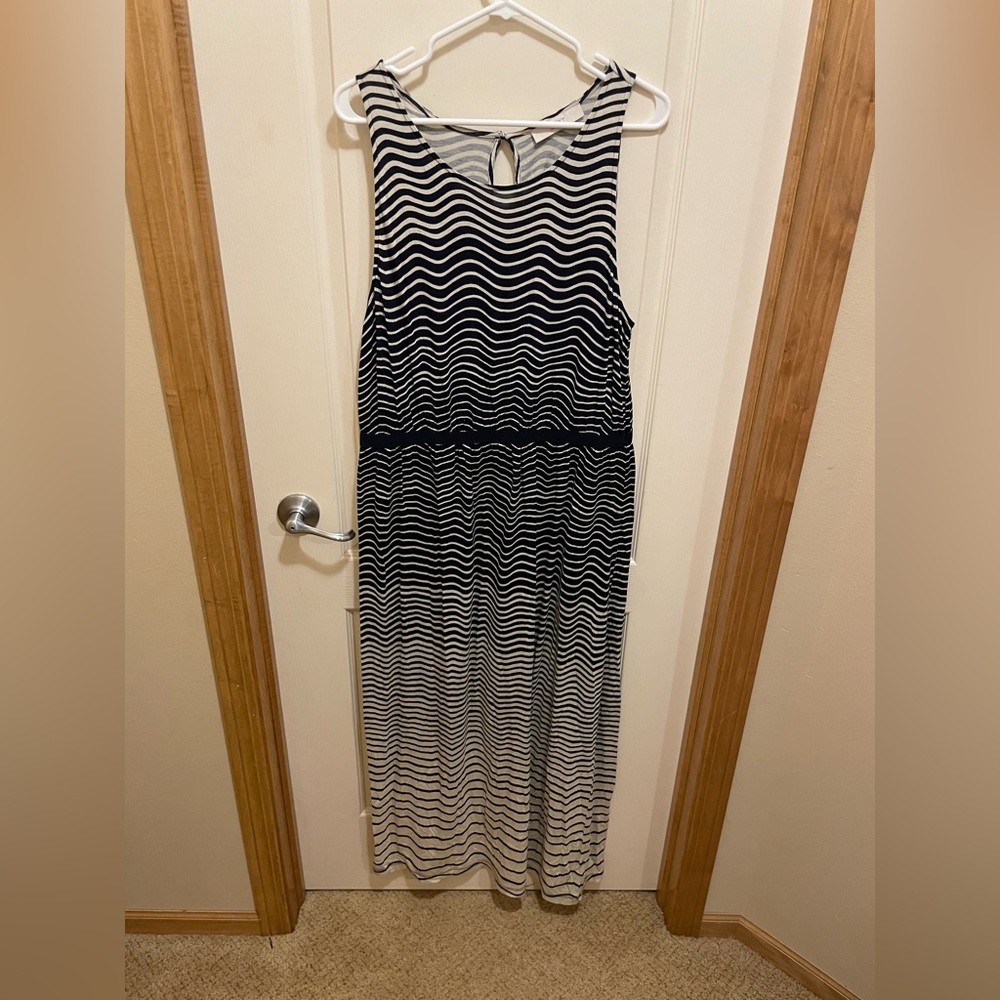 Ann Taylor Loft striped maxi dress